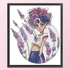 Lavender Girl-14CT Stamped Cross Stitch 28*31cm/11.02*12.2in