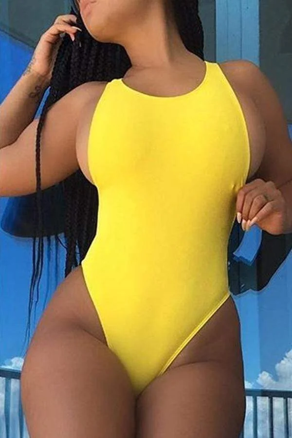 Sexy Hollowed-out One-piece Swimwears