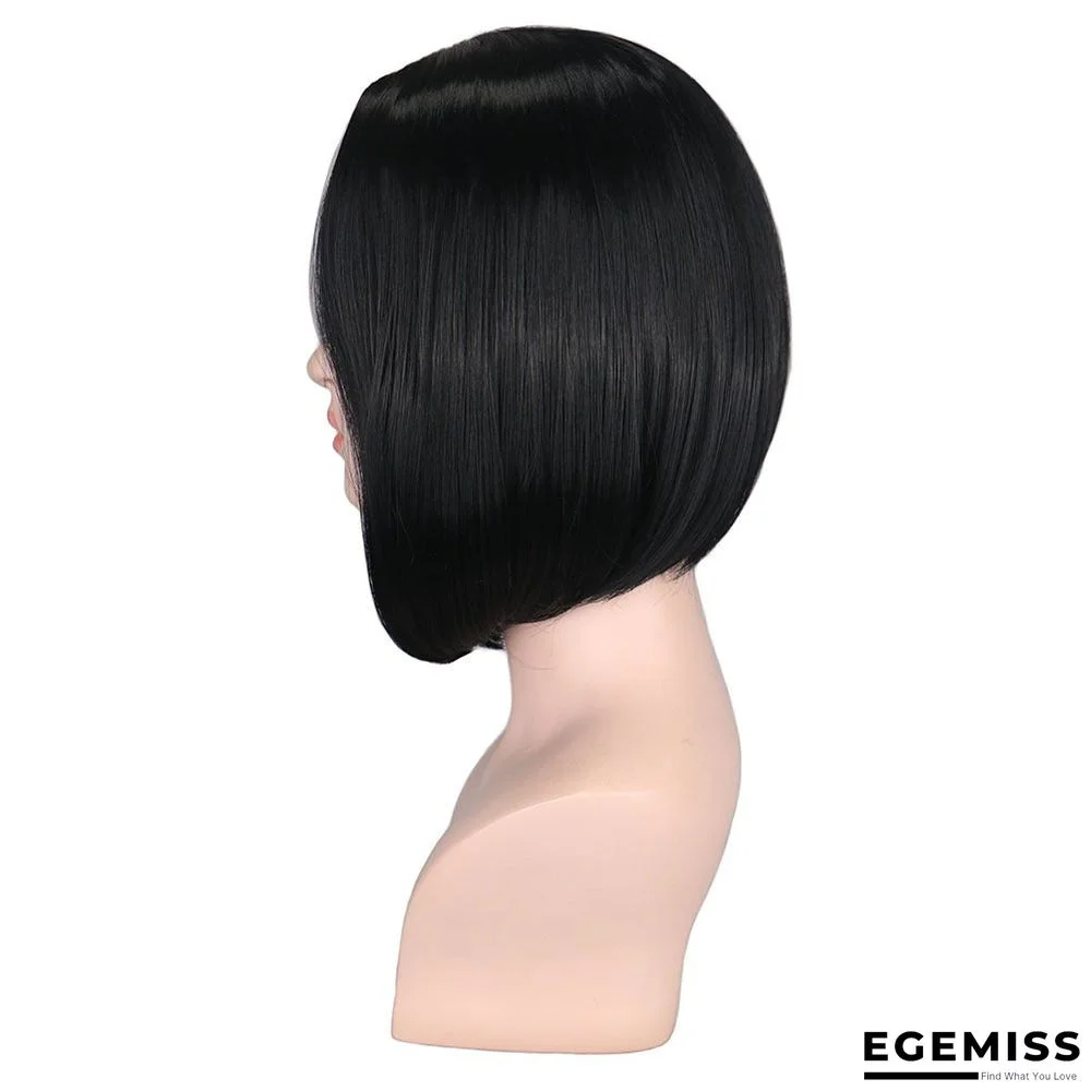 Chemical Fiber High Temperature Silk Women's Medium Split Short Straight Hair | EGEMISS