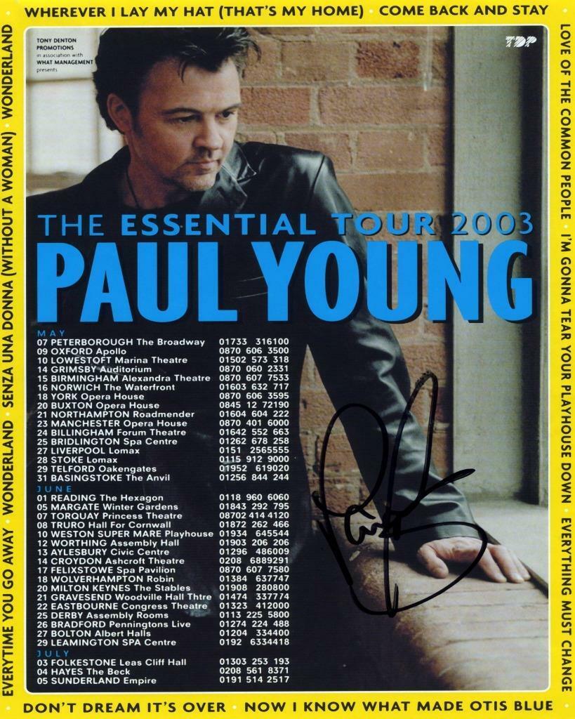 Paul Young SIGNED AUTOGRAPHED 10 X 8