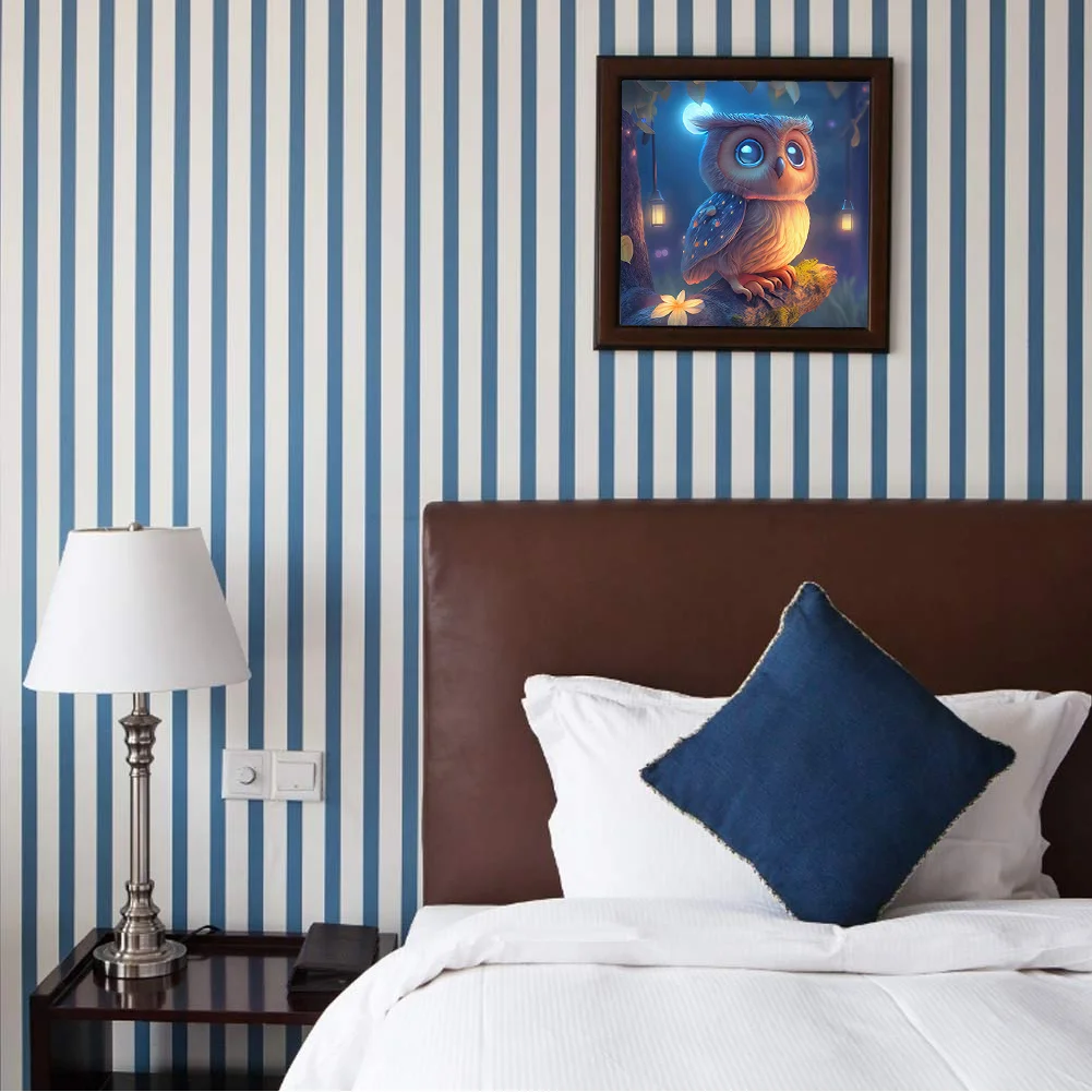 Diamond Painting - Full Round Drill - Owl(Canvas|30*30cm)