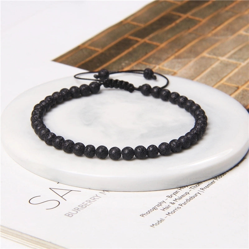 Fashion Solid Color Natural Stone Beaded Bracelets 1 Piece