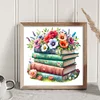 Flowers And Book - 11CT Stamped Cross Stitch - 50*50cm