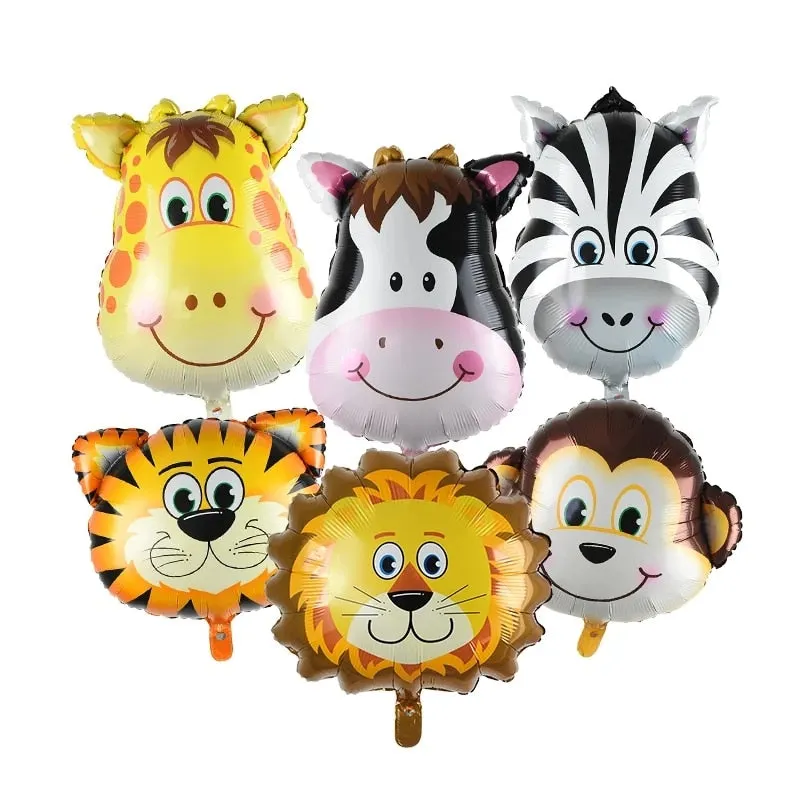 Wild One Jungle Party Animal Balloons Disposable Tableware Kids 1st Forest Safari Birthday Party Decoration Baby Shower Supplies