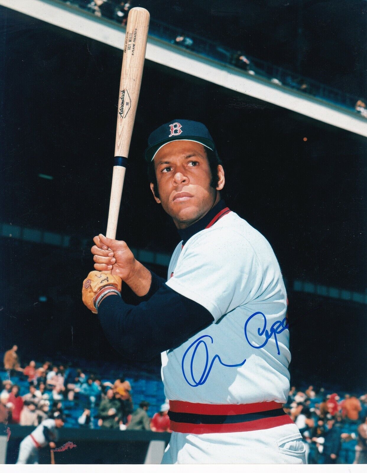 ORLANDO CEPEDA BOSTON RED SOX ACTION SIGNED 8x10