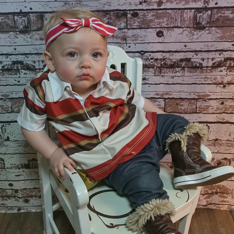 20" Reborn Baby Boy Doll with Blonde Hair,Toddler Boy Named Barney with Heartbeat💖 & Sound🔊