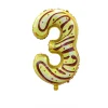10PCS Ice Cream Cookie Themed 0 - 9 Numbers Aluminum Film 32" Balloons Catering Dessert Birthday Party Decors