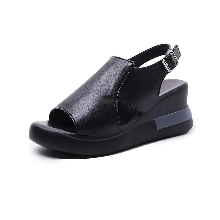 ❤️Keilsandalen for women - single colored, open toe section