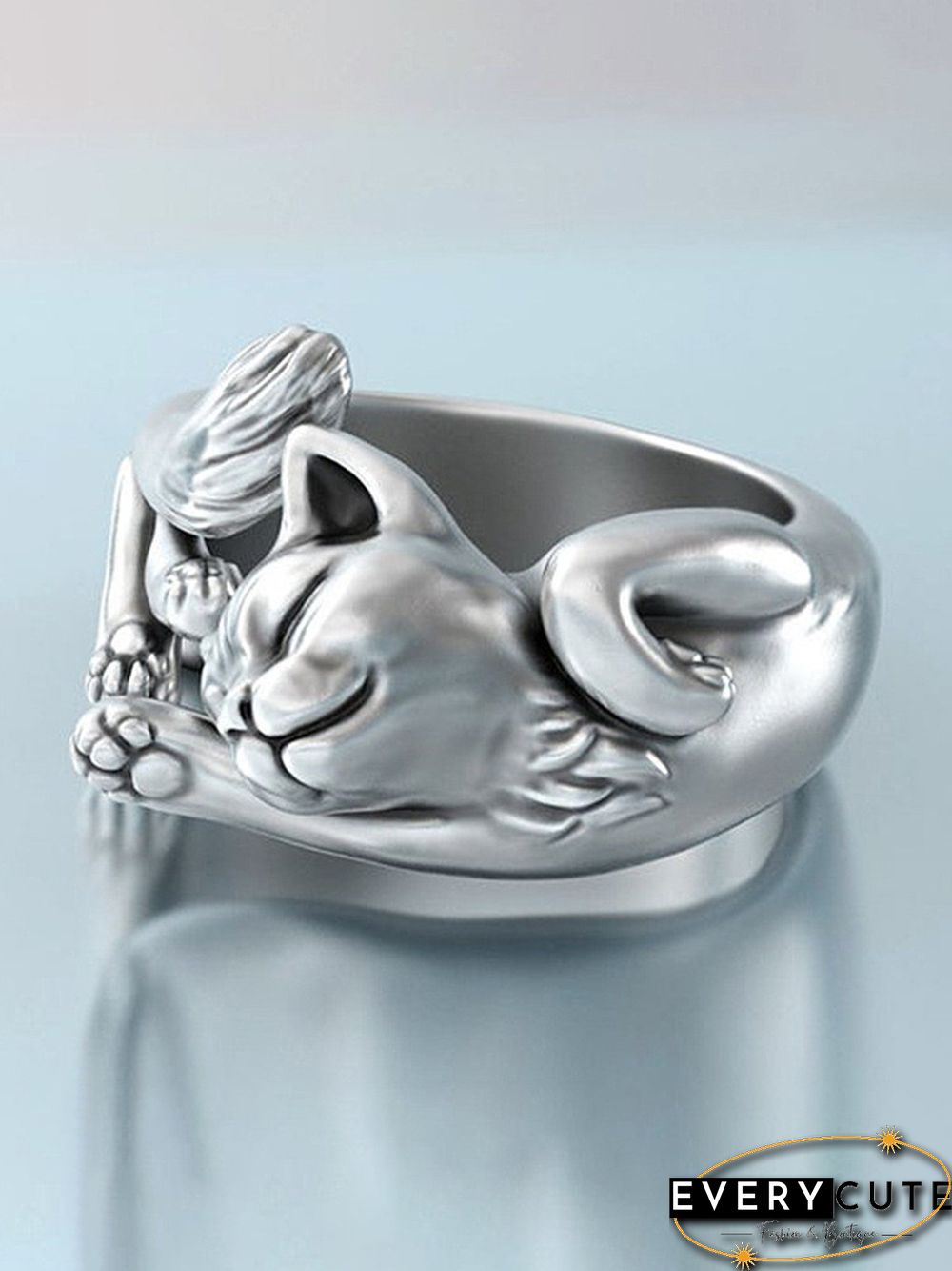 Vintage Alloy Cat Ring
