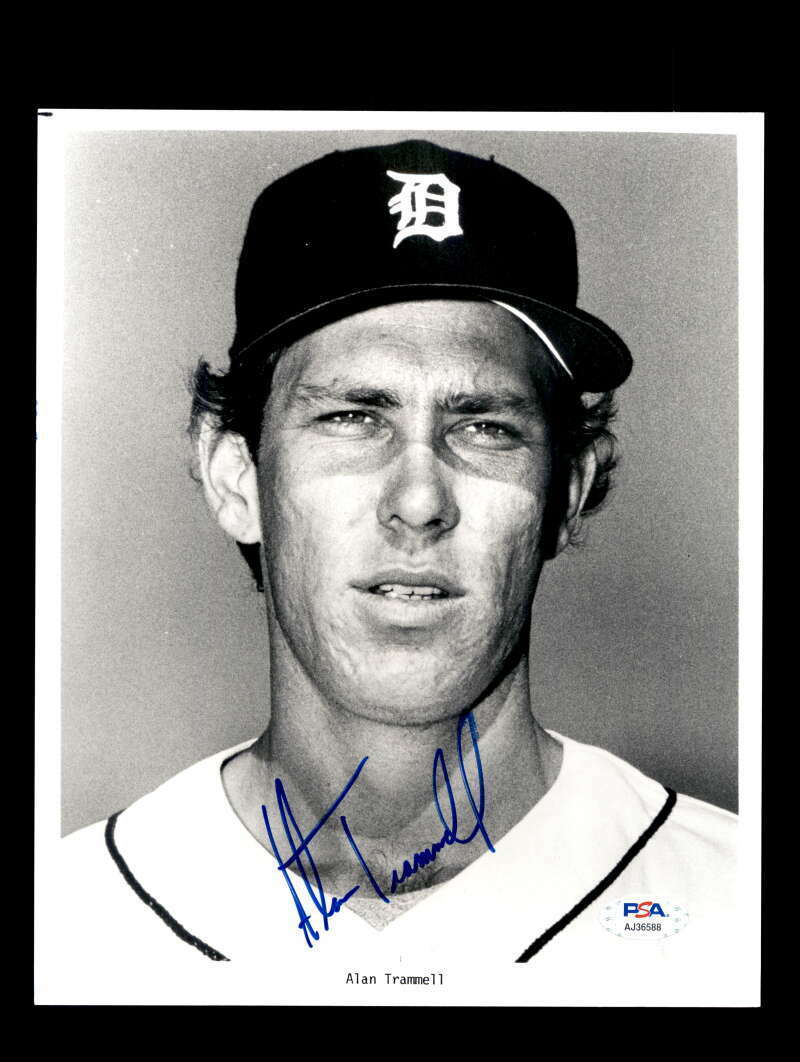 Alan Trammell PSA DNA Coa Signed 8x10 Photo Poster painting Tigers Autograph 11