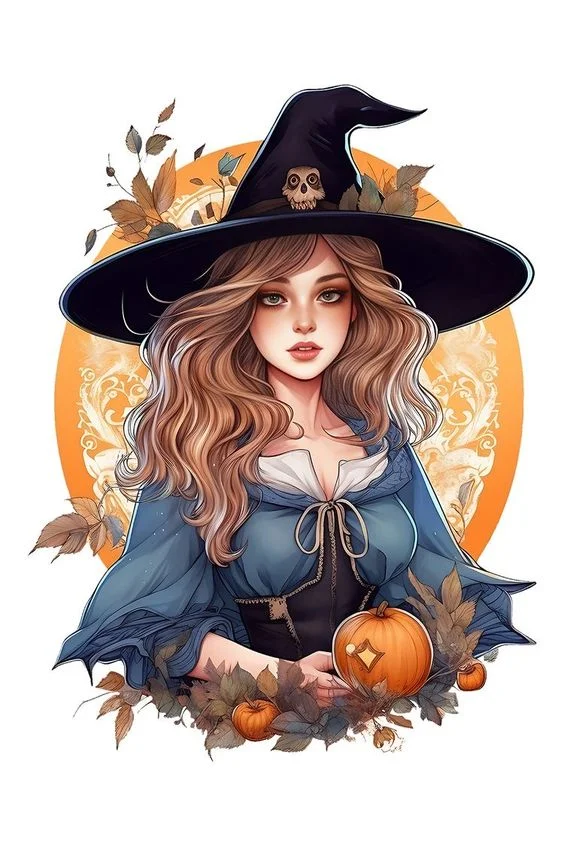 Halloween Witch Girl 11CT Stamped Cross Stitch 50*70CM