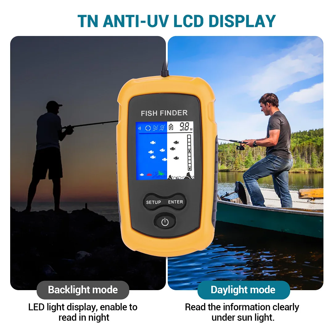 BEBANG Fish Finder,Portable Fish Depth Finder Depth Finders