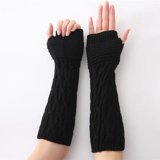 VChics Fingerless Knitted Arm Gloves