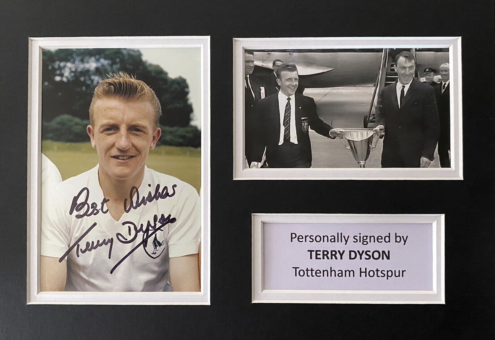 Terry Dyson Genuine Signed Tottenham Hotspur Photo Poster painting In A4 Mount Display