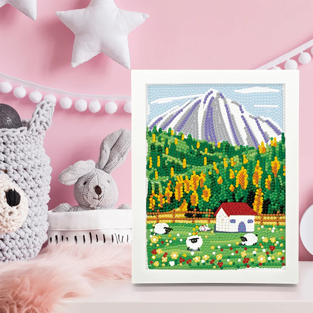 DIY Landscape Full Drill Diamond Painting for Beginners(Canvas|15*20cm)【with Plastic Frame】