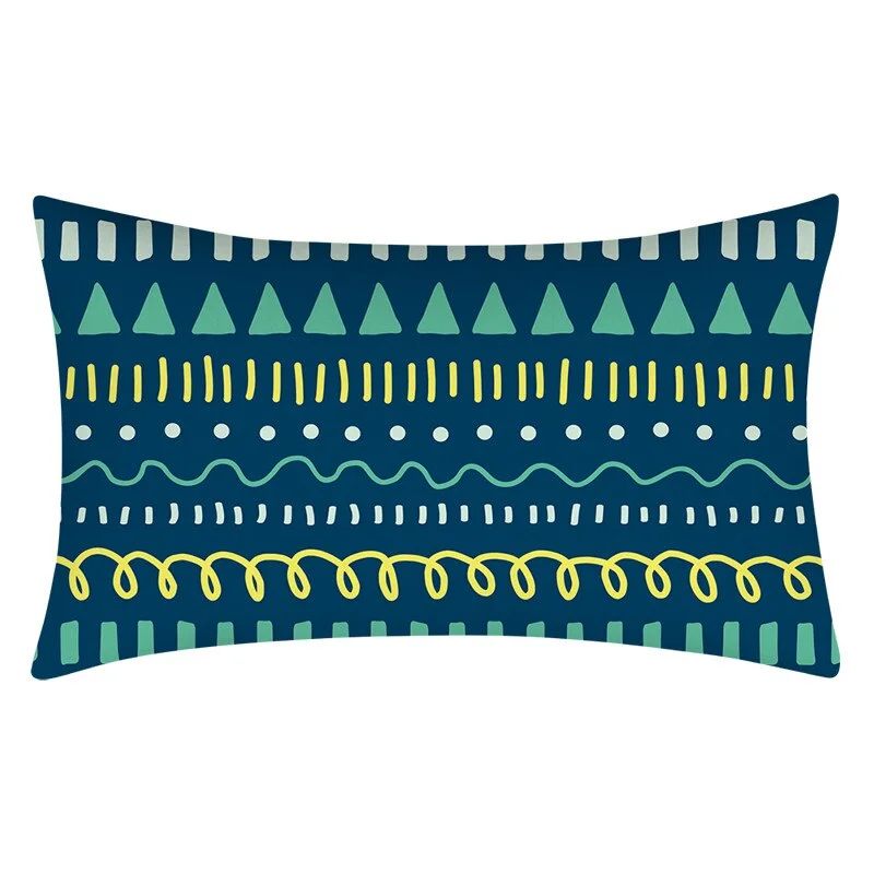 Teal Blue Pillowcase 30X50 Geometry Cushion Cover Polyester Sofa Cushions Decorative Throw Pillows Nordic Home Decor Pillowcover