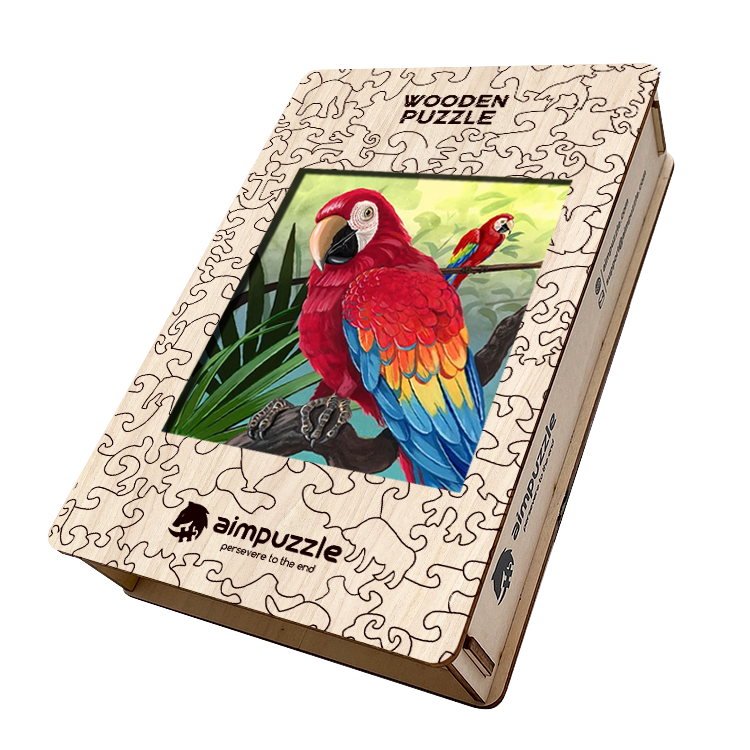 Red Parrot Wooden Jigsaw Puzzle