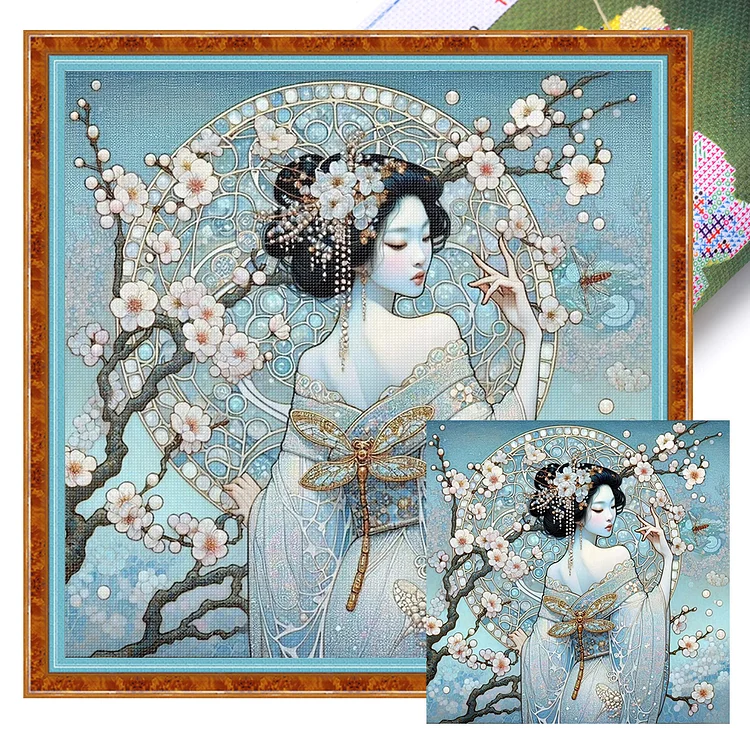 Huacan - Cross Stitch Character Series Kit- 11CT - 3 Strands Threads Printed Cross Stitch - 40*40cm(Canvas)