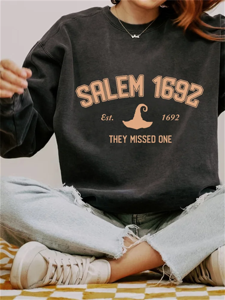 Salem 1692 They Missed One Washed Sweatshirt