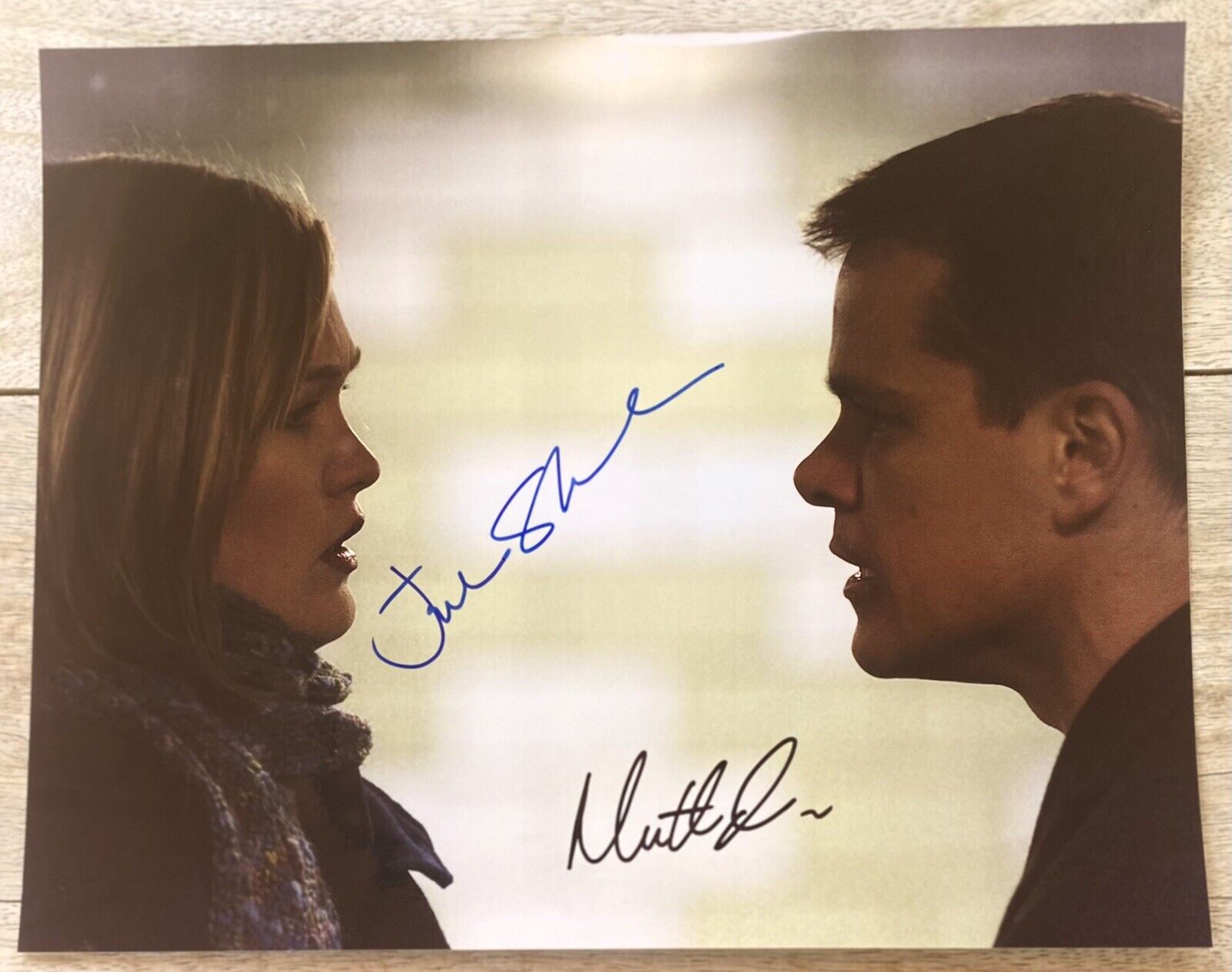 Julia Stiles Matt Damon Signed Bourne Ultimatum 8x10 Photo Poster paintinggraph Autographed COA