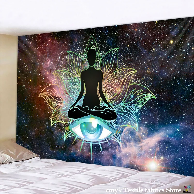 【Limited Stock Sale】Tapestry - Indian Buddha Statue Meditation 7 Chakra
