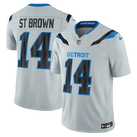 Men's Detroit Lions #14 Amon-Ra St. Brown Grey 2026 Rivalries Collection Vapor F.U.S.E. Limited Jersey