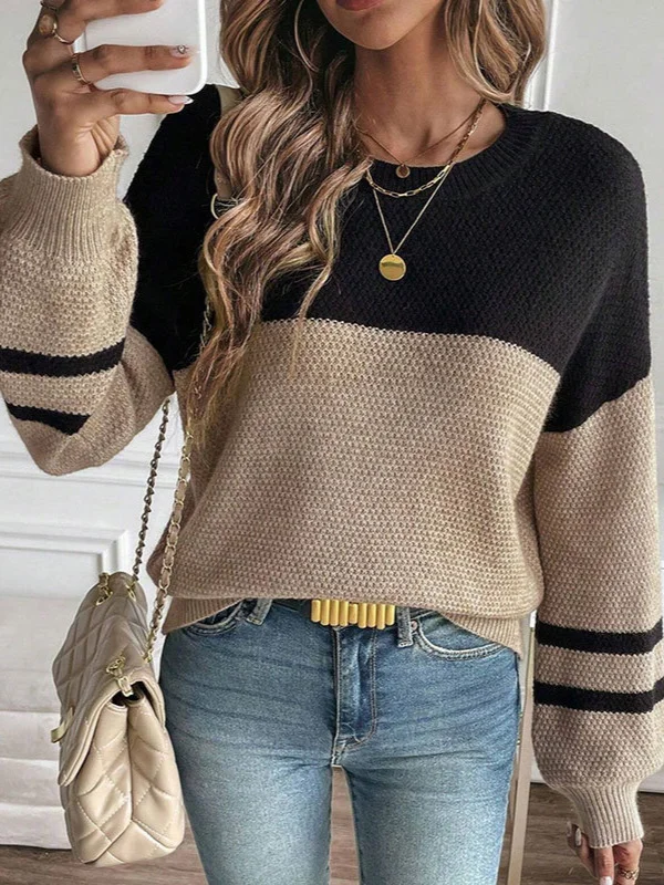 Athvotar Athvotar Yang Autumn New Long-Sleeved Round-Neck Sweater Casual Set Of Women's Clothing Knitted Jersey Women