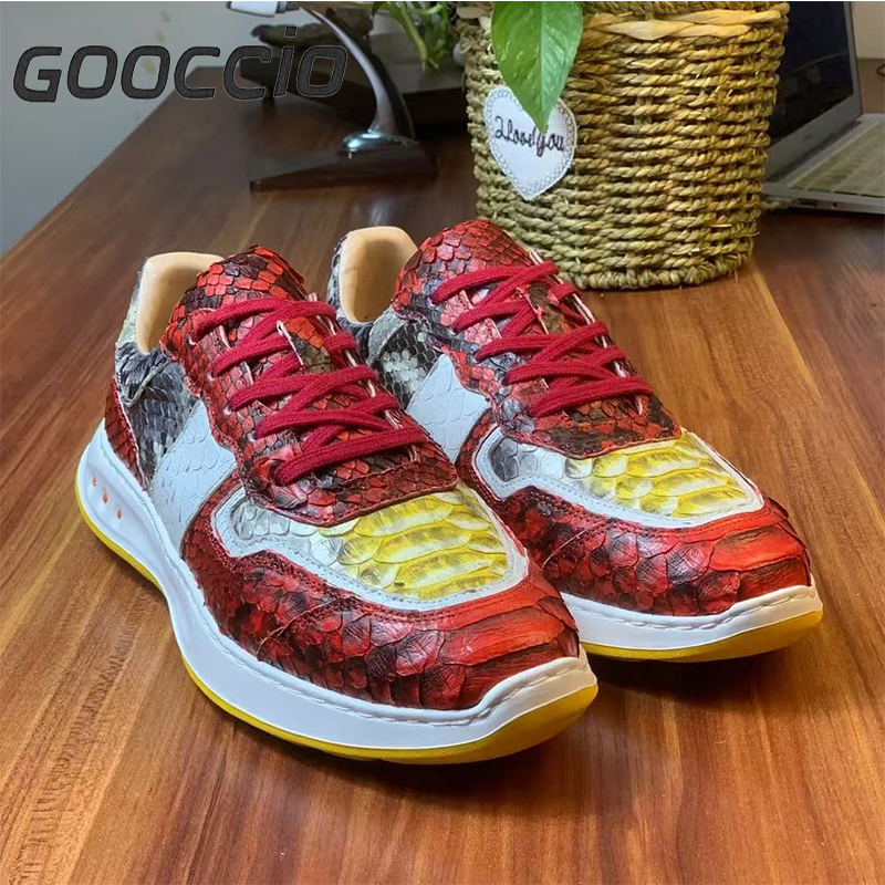 JX180 Snake Leather Sneakers/Casual Shoes For Men GOOCCIO   