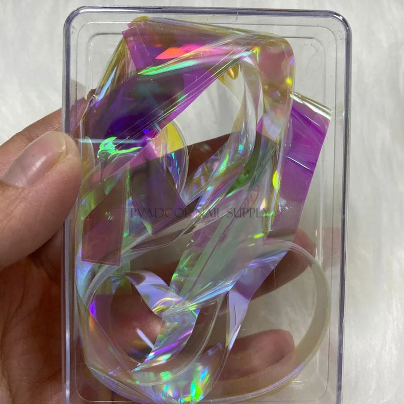 Japanese Nail Art Ice Aurora Nail Sticker Decals Korean Trendy Nails Design Self Adhesive Holographic Slider Manicure Decoration-Nail Inspo