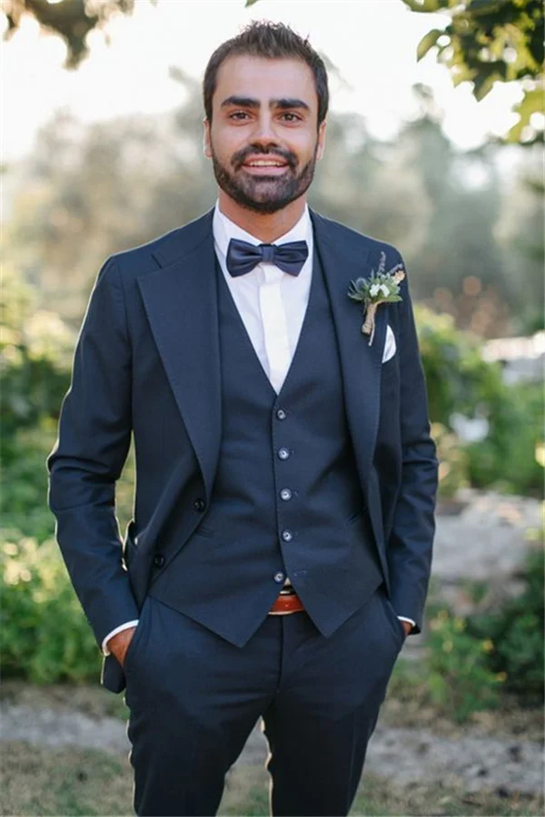 Navy blue suit prom hotsell