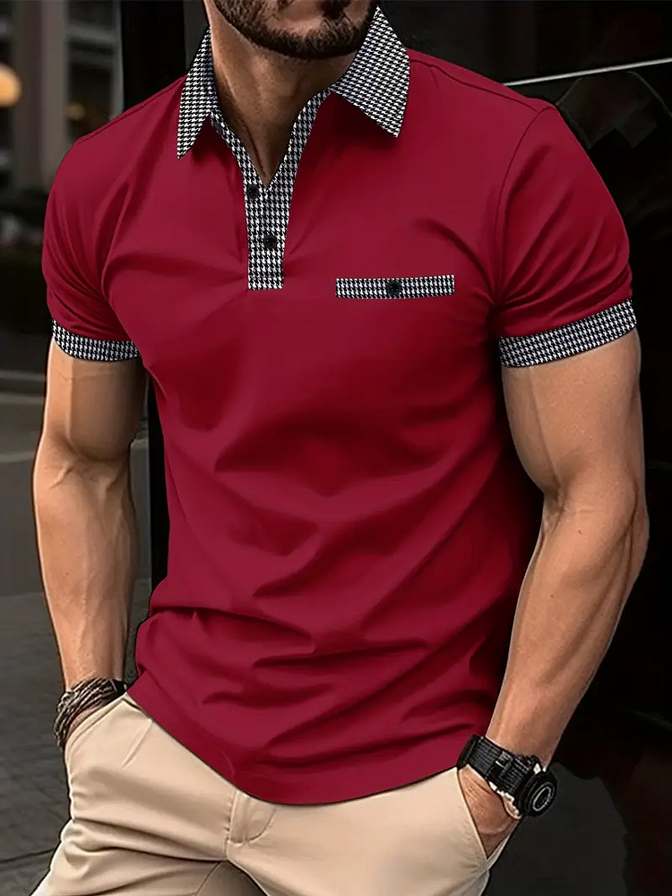Large Size Men'S Short-Sleeved POLO Shirt & Business Elegant Temperament Blouse & Temperament Mature Casual Blouse