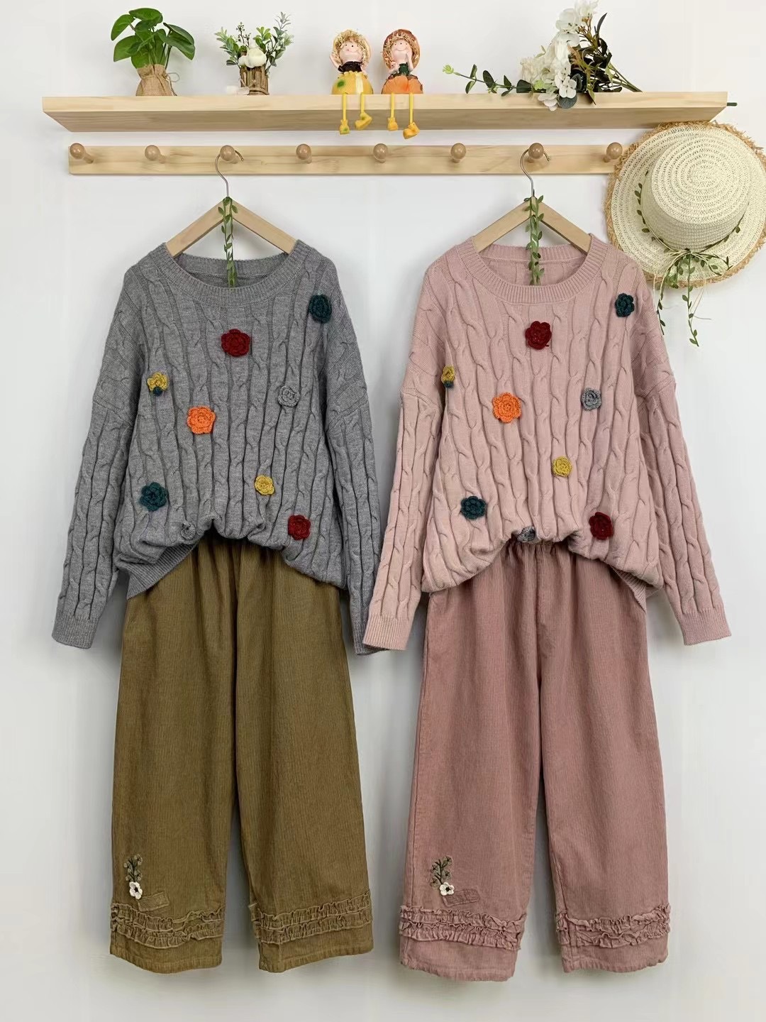 Chicfifth Sweater Women Winter Long Sleeve High Quality Autumn Vintage Top Knitted Cardigan