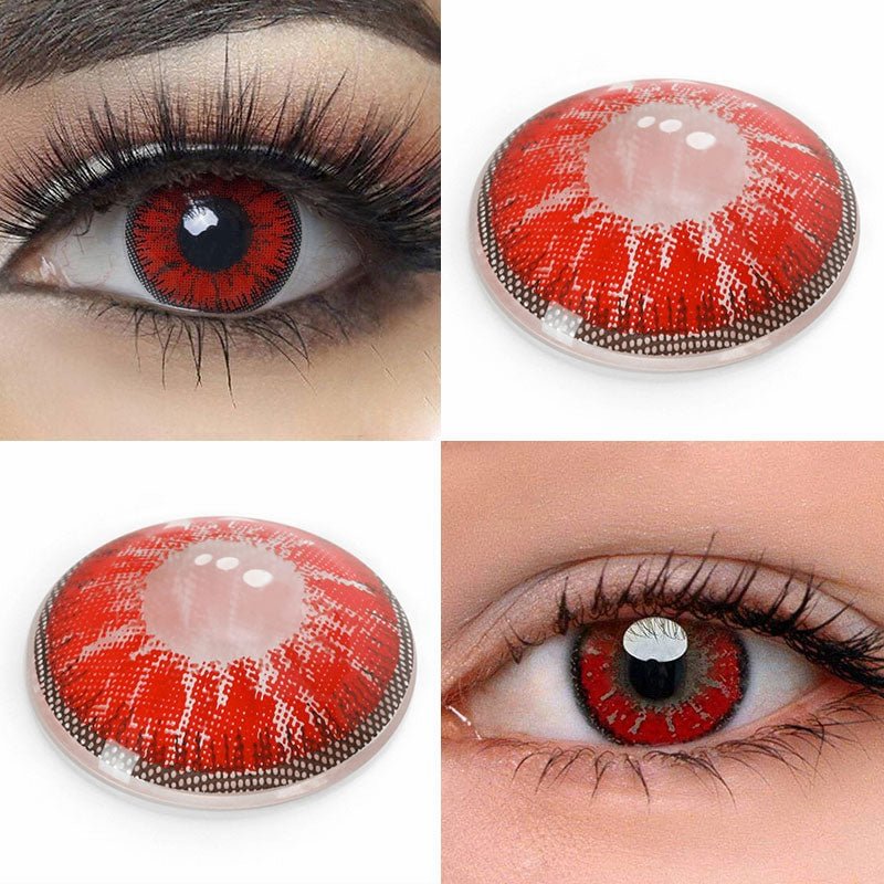 Vika Tricolor Red Colored Contact Lenses