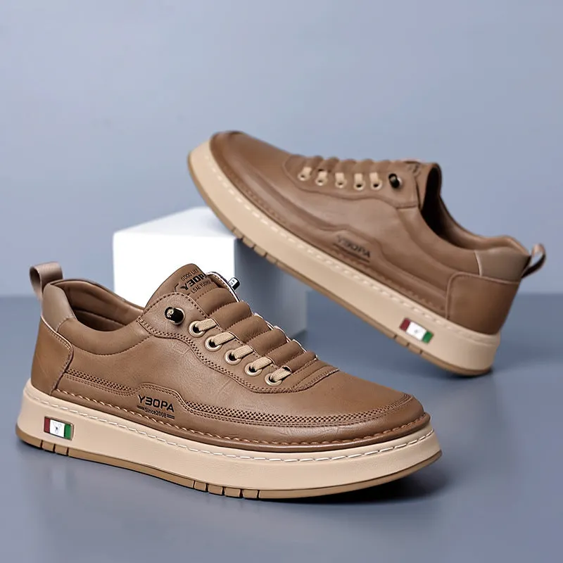 Men's Leather Trainers &ndash; Cushioned Everyday Sneakers &ndash; view 2