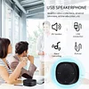 USB Speakerphone Microphone, Conference Speaker Omnidirectional Computer Mic, with 360º Voice Pickup, Touch-Sensor Buttons for Mute/unmute, Streaming, Call Speaker Skype, Webinar, Interview - Black