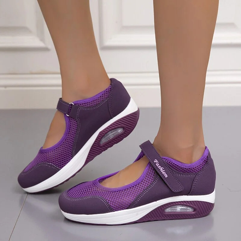 New Women Mesh Flats 2022 Spring Summer Lightweight Casual Shoes Woman Fashion Platform Breathable Sneakers Zapatos Mujer