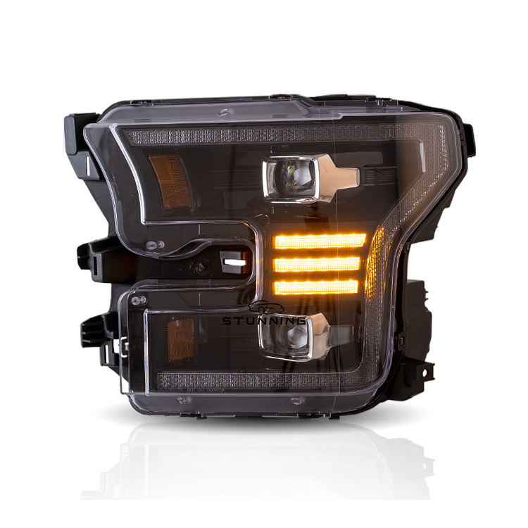 Only US yellow DRL full LED dynamic headlight headlamp assembly for pick up ford F-150 F150 F 150 2015 2016 2017 plug and play ITN Auto