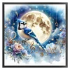 Blue Jay Moon Note-11CT Stamped Cross Stitch 45*45cm