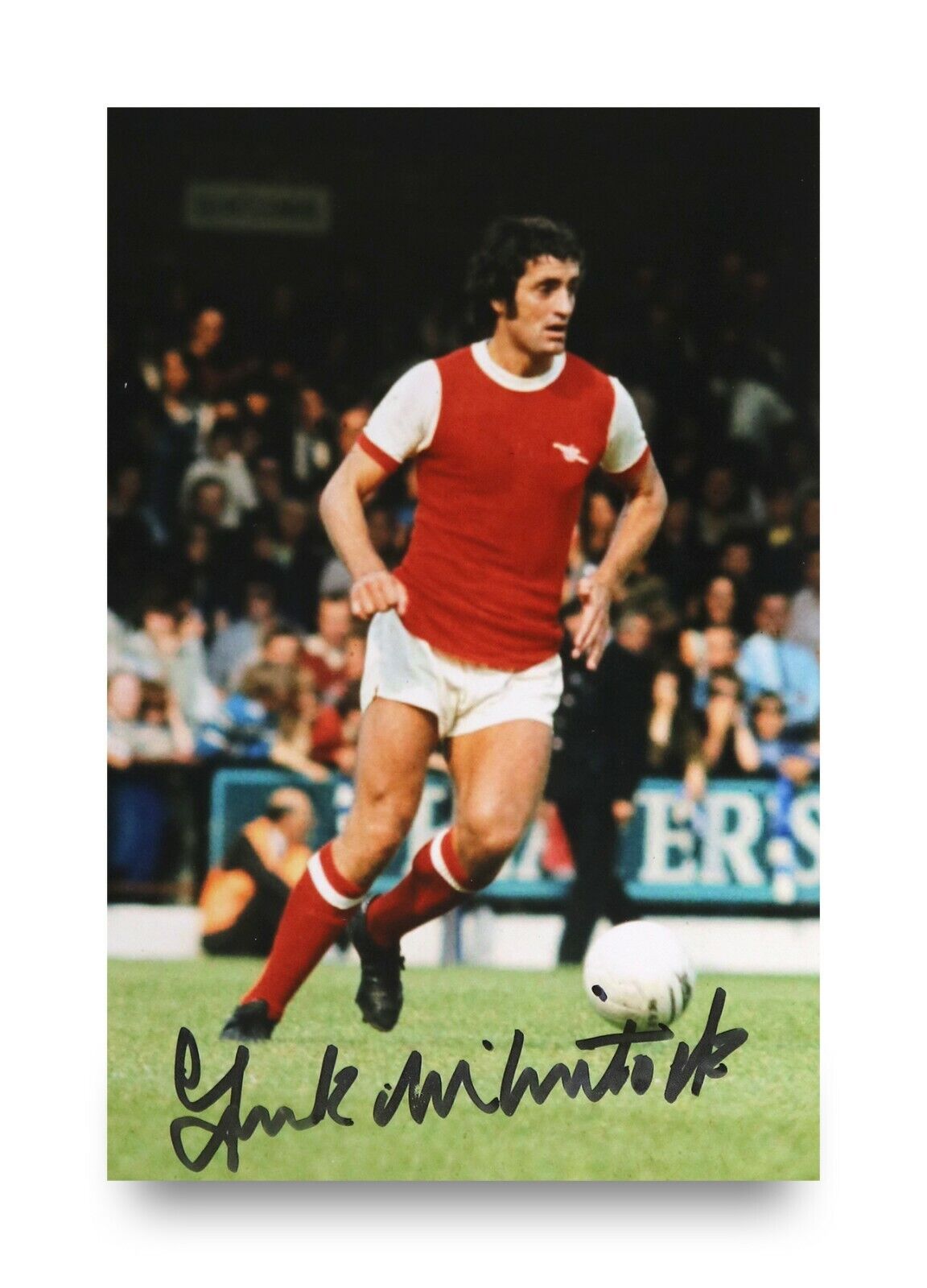 Frank McLintock Signed 6x4 Photo Poster painting Arsenal Gunners Scotland Genuine Autograph +COA