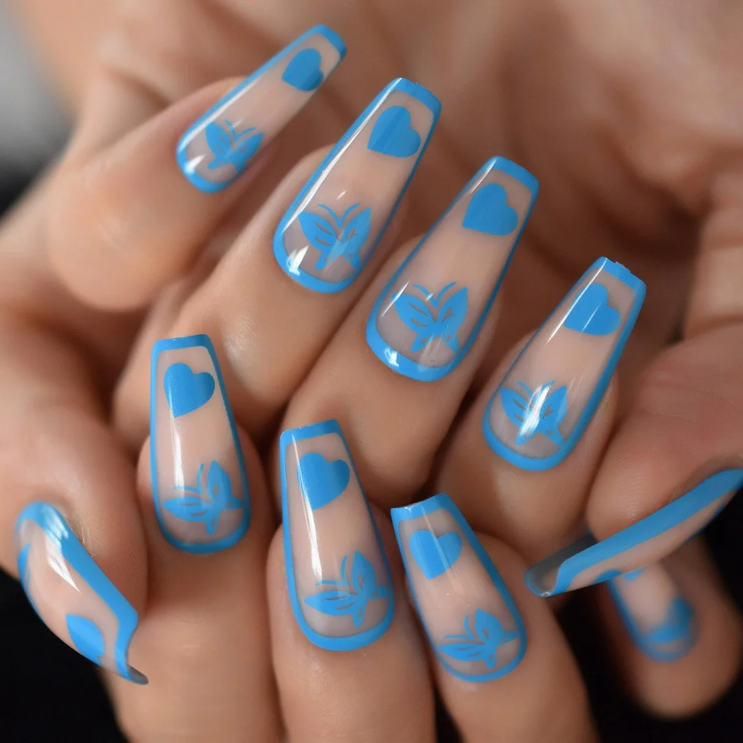 Double Smile Line French Nail Nude Natural Color Artificial Press On Nails for Lady Almond Medium Size Manicure Tips 24 CT-Nail Inspo