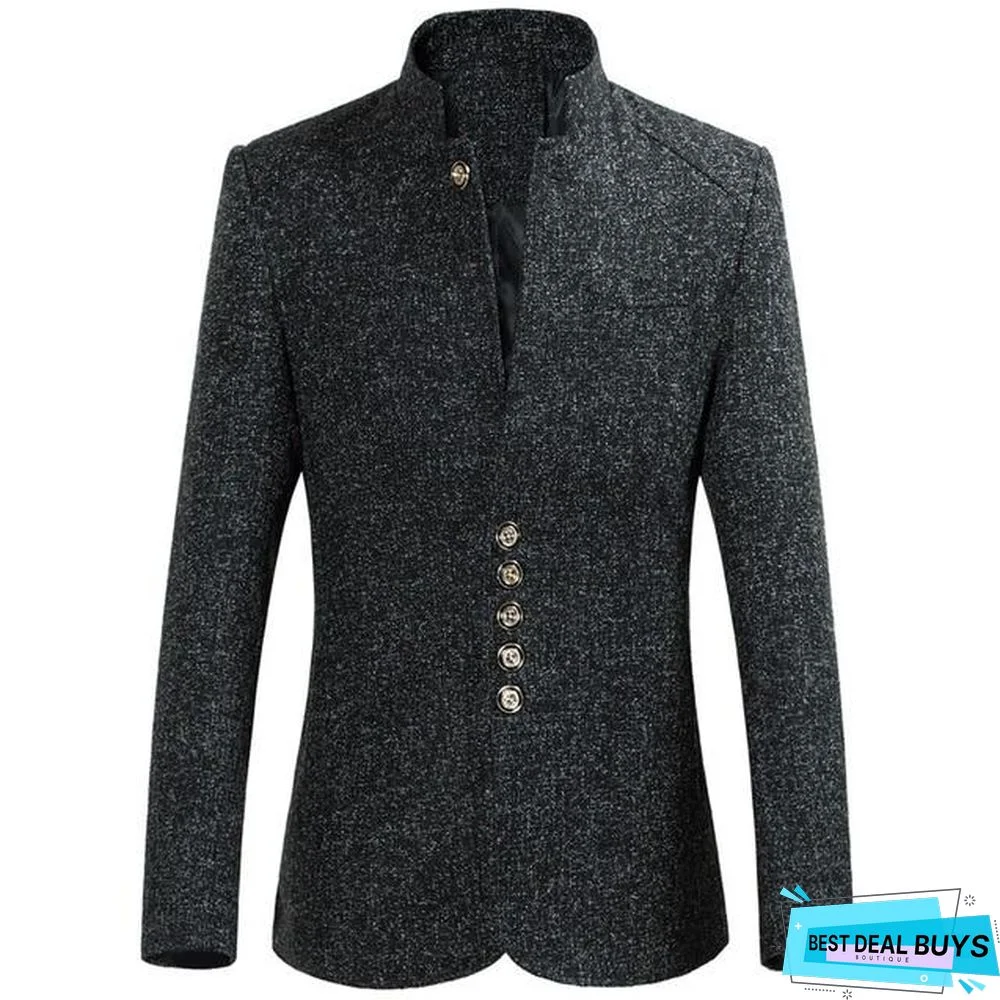 Men Autumn Chinese Style Casual Suits Large Size Male Spring Fashion Suits Coat