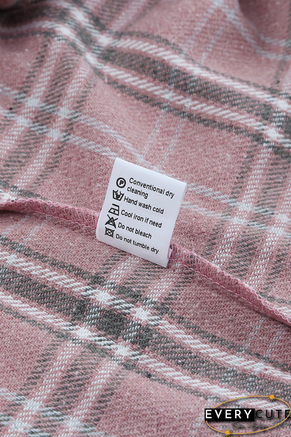 Pink Corduroy Plaid Pattern Shacket