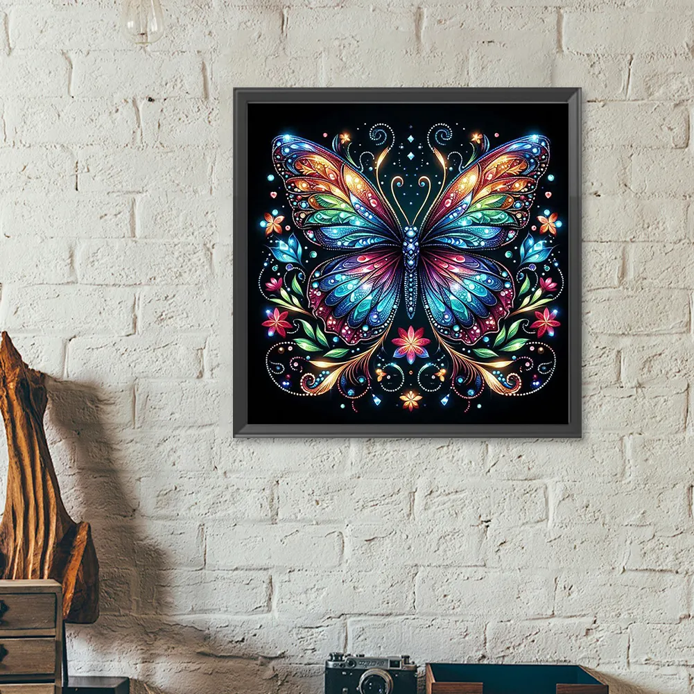 Diamond Painting - Full Round Drill - Butterfly(Canvas|40*40cm)