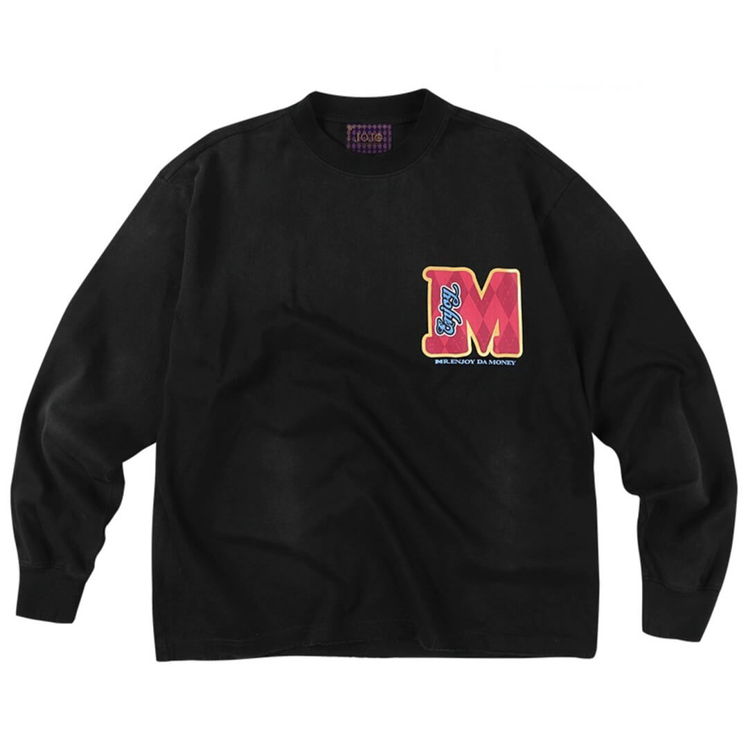 JOJO Washed Distressed Character Print Long Sleeve Tee