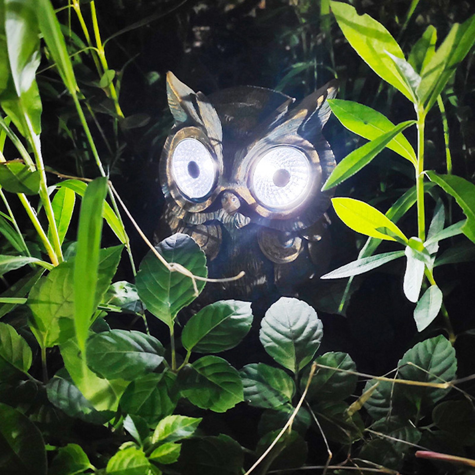 

Solar Lights Statues Owl, Resin LED Animal Figurine Sculpture for Garden, 501 Original