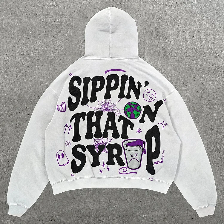 SOPULA Your Cough Matters Graphic Oversized Hoodie