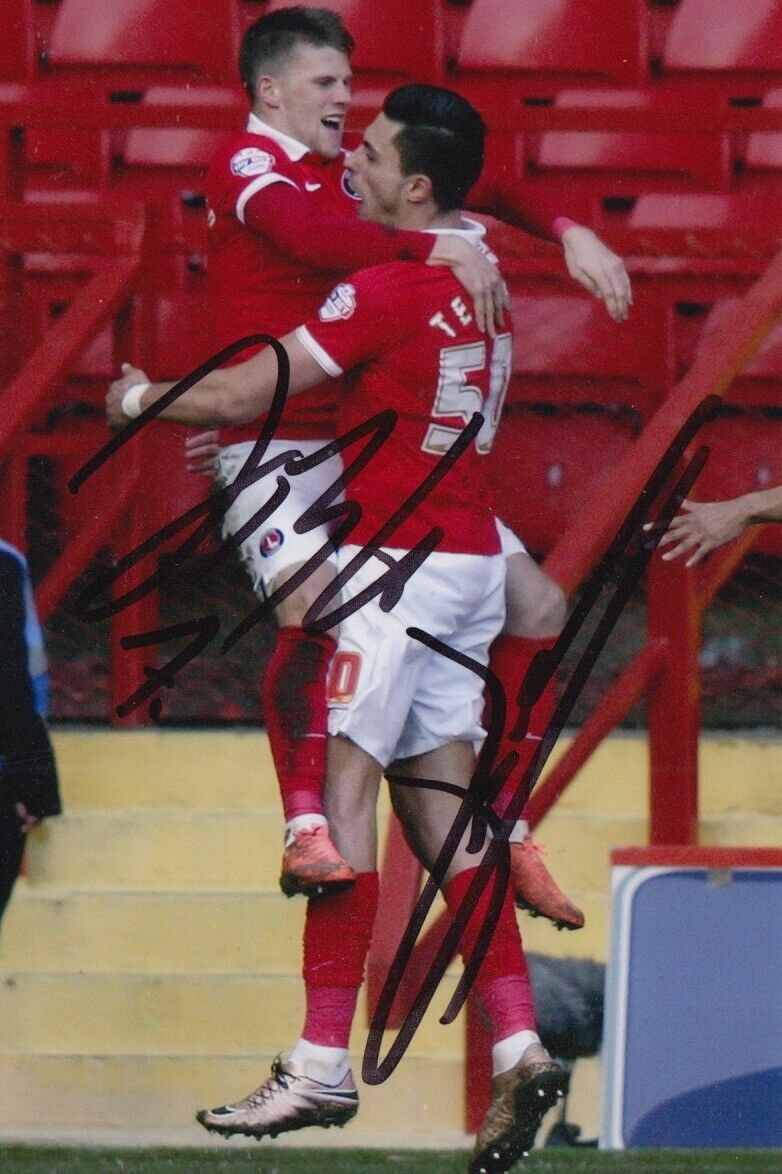 GUDMUNDSSON, TEIXEIRA HAND SIGNED 6X4 Photo Poster painting CHARLTON FOOTBALL AUTOGRAPH