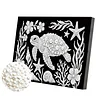 uk.everydayedeals DIY Pearl Painting With Frame - Handmade Self-Adhesive Pearls - Turtle(20*30cm)