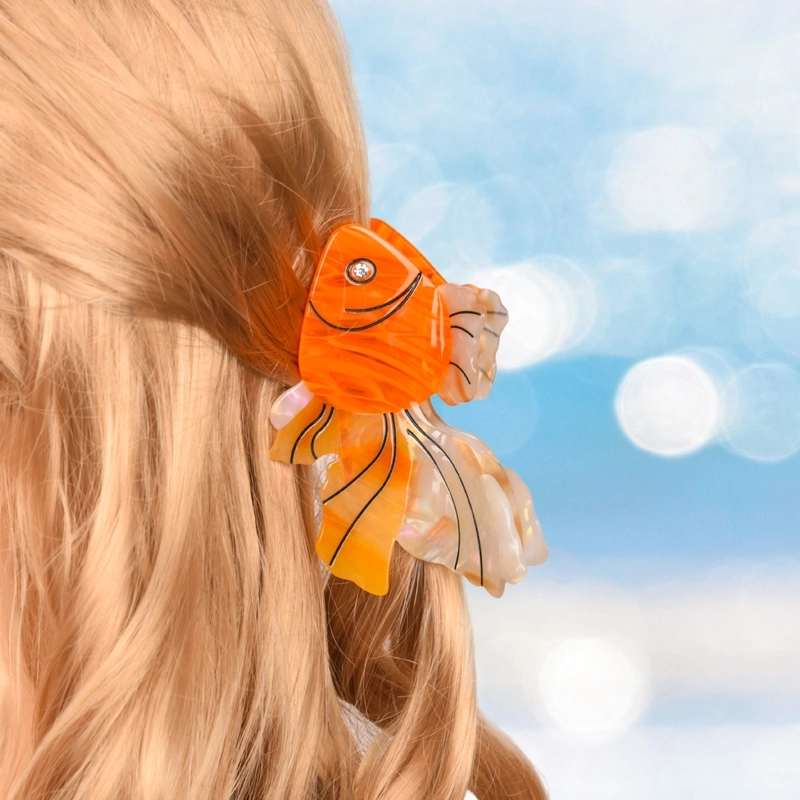 Cute Marine Style Modern Style Women’s Animal Fish Acetic Acid Sheets Hair Claws