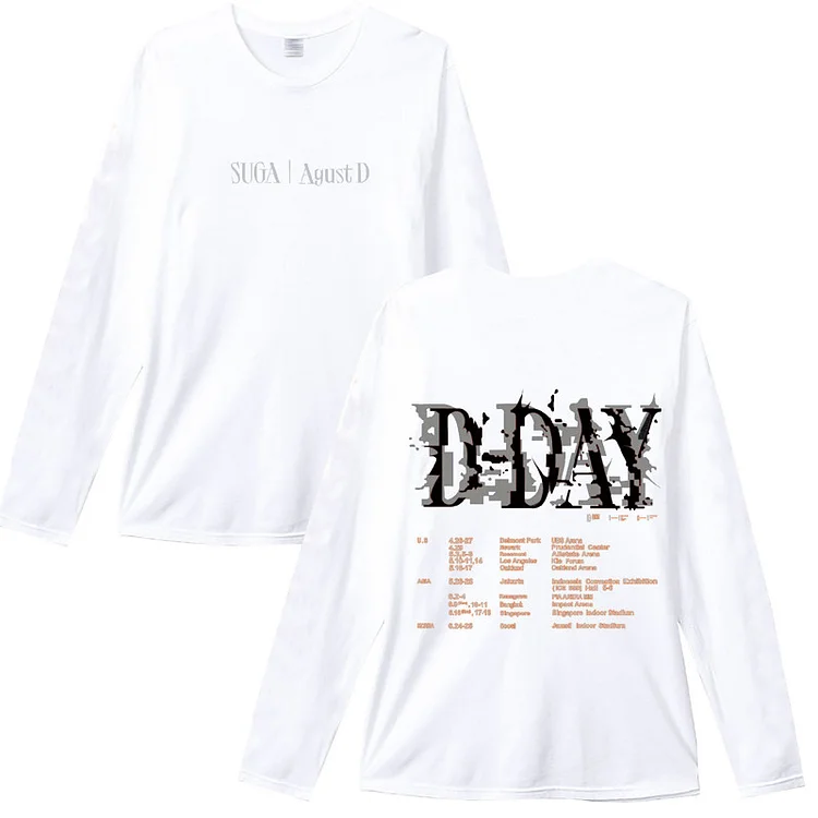 BTS SUGA Agust D TOUR ‘D-DAY’ Long Sleeve Shirt